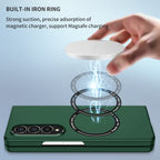 Ultramarinelife Frosted Magsafe Galaxy Z Fold4 Case Anti-Fingerprint Built-in Iron Ring