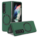 Ultramarinelife Frosted Magsafe Galaxy Z Fold4 Case Anti-Fingerprint Green Color