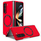 Ultramarinelife Frosted Magsafe Galaxy Z Fold5 Case Anti-Fingerprint Red Color