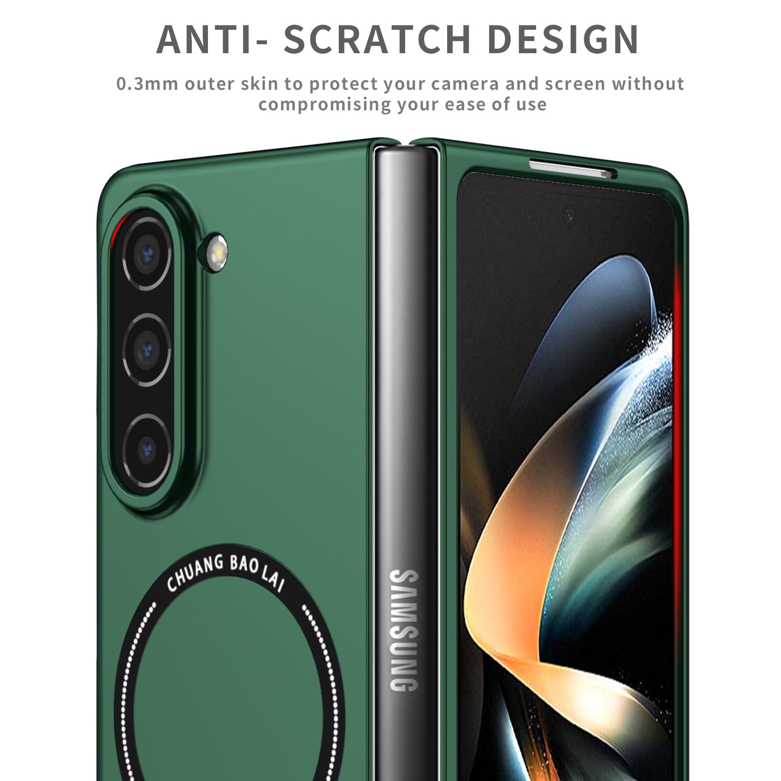 Ultramarinelife Frosted Magsafe Galaxy Z Fold5 Case Anti-Fingerprint Anti-Scratch Design