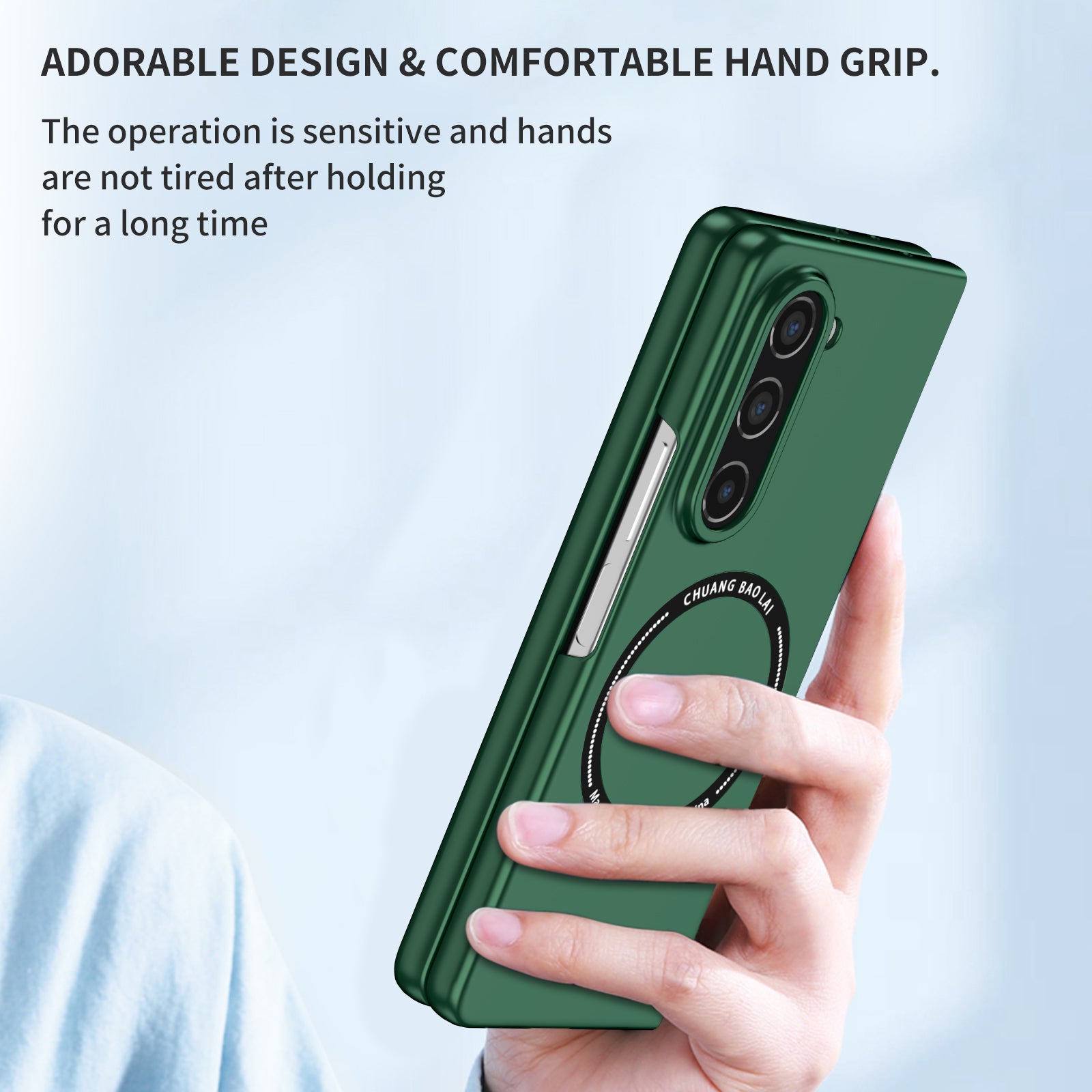 Ultramarinelife Frosted Magsafe Galaxy Z Fold5 Case Anti-Fingerprint Hand Grip