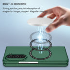 Ultramarinelife Frosted Magsafe Galaxy Z Fold5 Case Anti-Fingerprint Buit-in Iron Ring