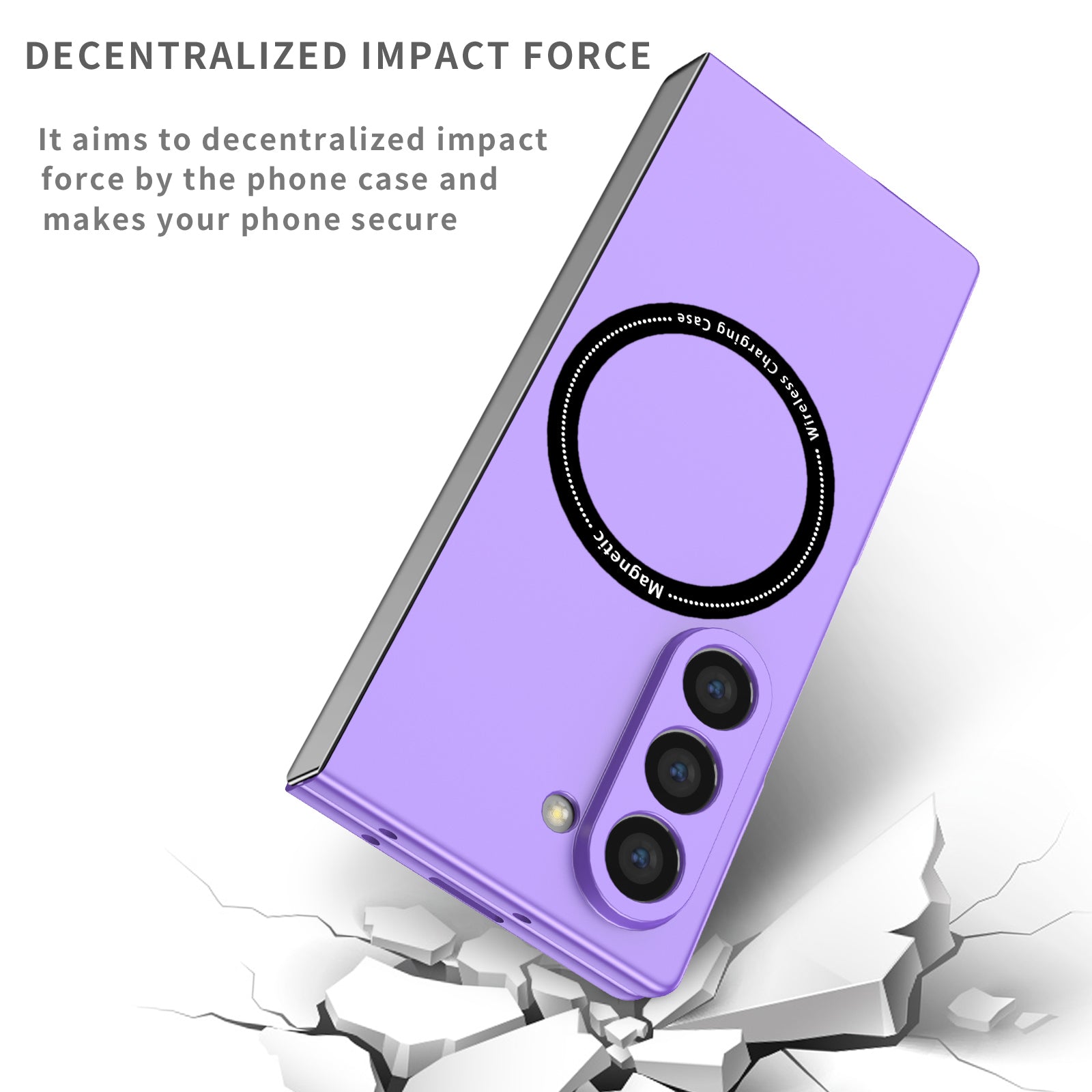 Ultramarinelife Frosted Magsafe Galaxy Z Fold6 Case Anti-Fingerprint  Drop Protection