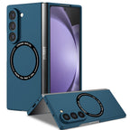 Ultramarinelife Frosted Magsafe Galaxy Z Fold6 Case Anti-Fingerprint  Blue Color