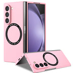 Ultramarinelife Frosted Magsafe Galaxy Z Fold6 Case Anti-Fingerprint Pink Color