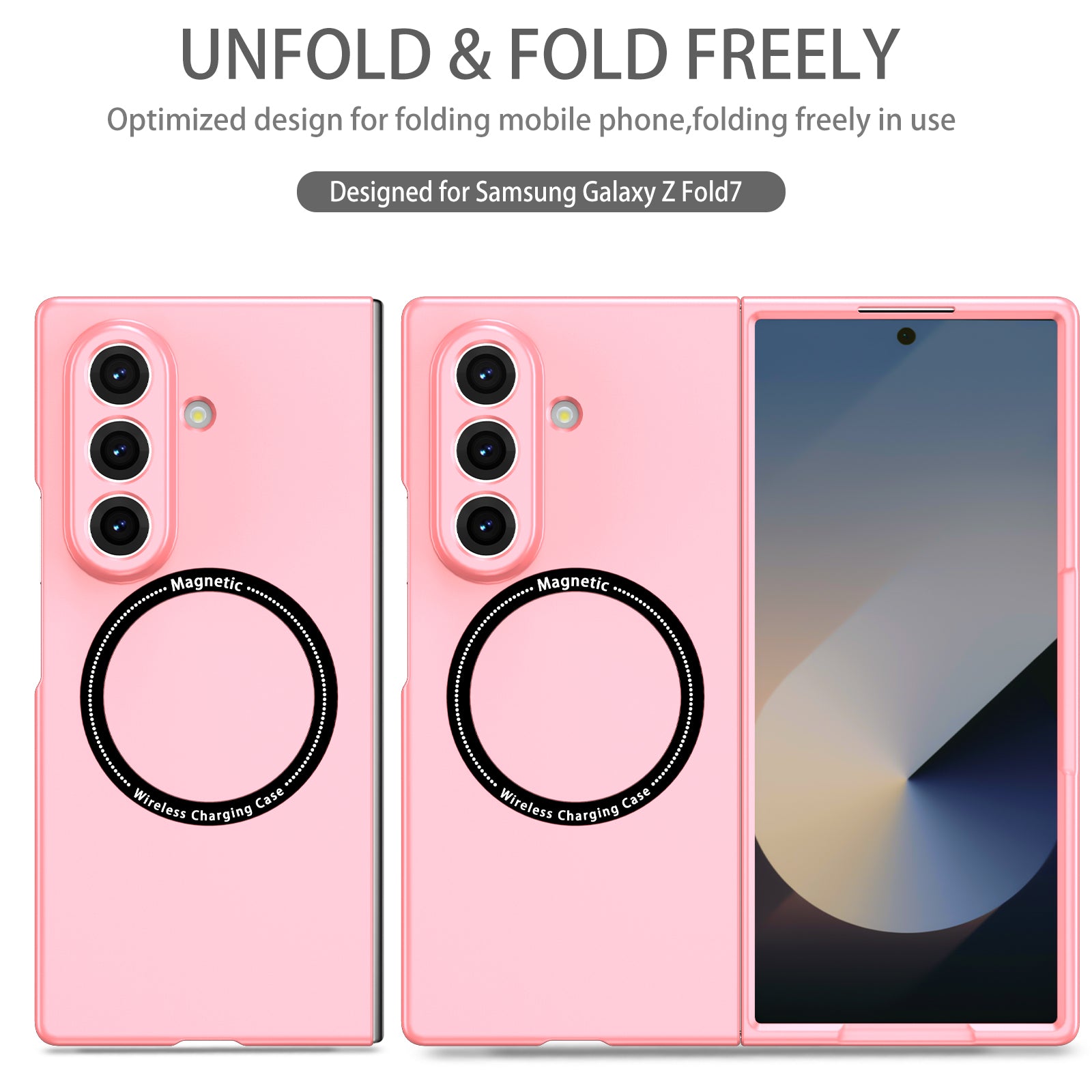 Ultramarinelife Frosted Magsafe Galaxy Z Fold7 Case Anti-Fingerprint Fold Freely
