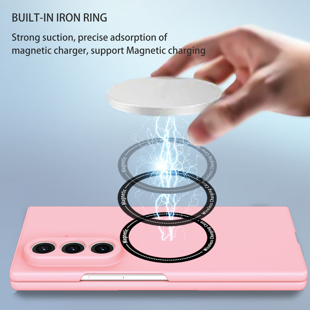 Ultramarinelife Frosted Magsafe Galaxy Z Fold7 Case Anti-Fingerprint Built-in iron Ring
