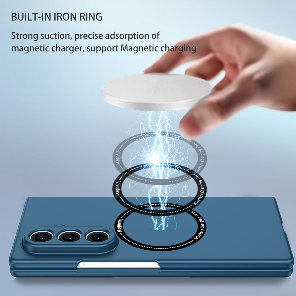 Ultramarinelife Frosted Magsafe Galaxy Z Fold8 Case Anti-Fingerprint Built-in Iron Ring