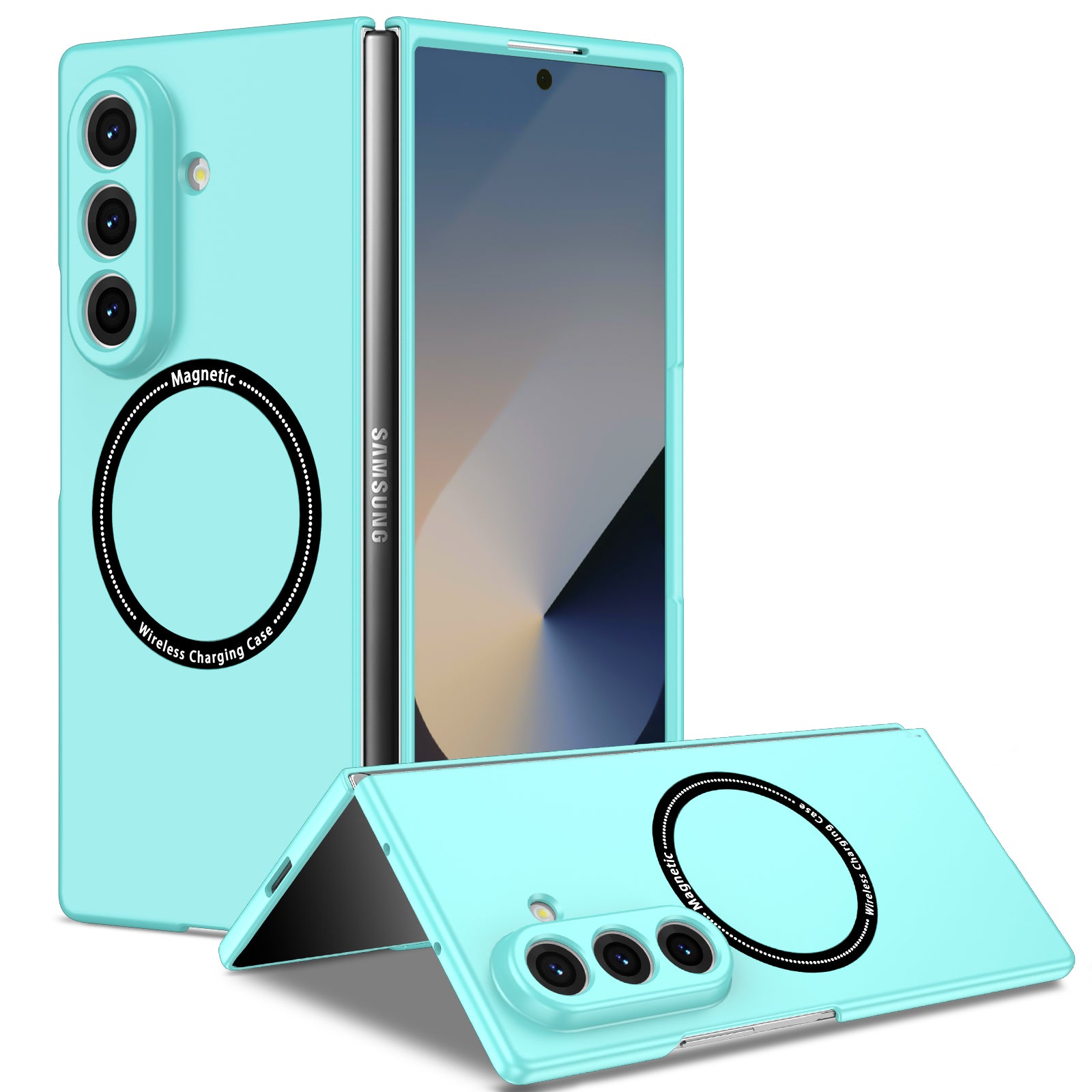 Ultramarinelife Frosted Magsafe Galaxy Z Fold8 Case Anti-Fingerprint Ocean Color
