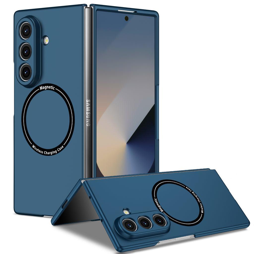 Ultramarinelife Frosted Magsafe Galaxy Z Fold8 Case Anti-Fingerprint Blue Color