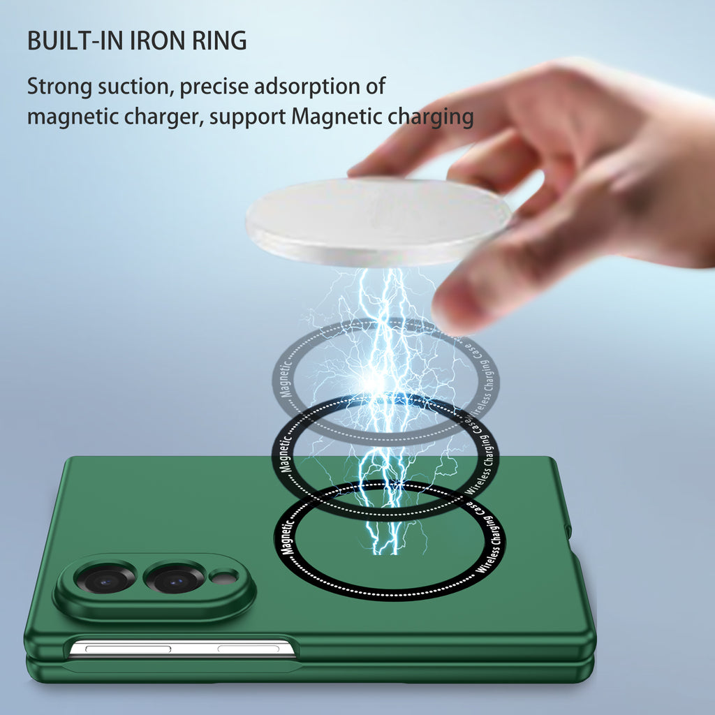 Ultramarinelife Frosted Magsafe Galaxy Z Fold8 Wide Case Anti-Fingerprint Built-in Iron Ring