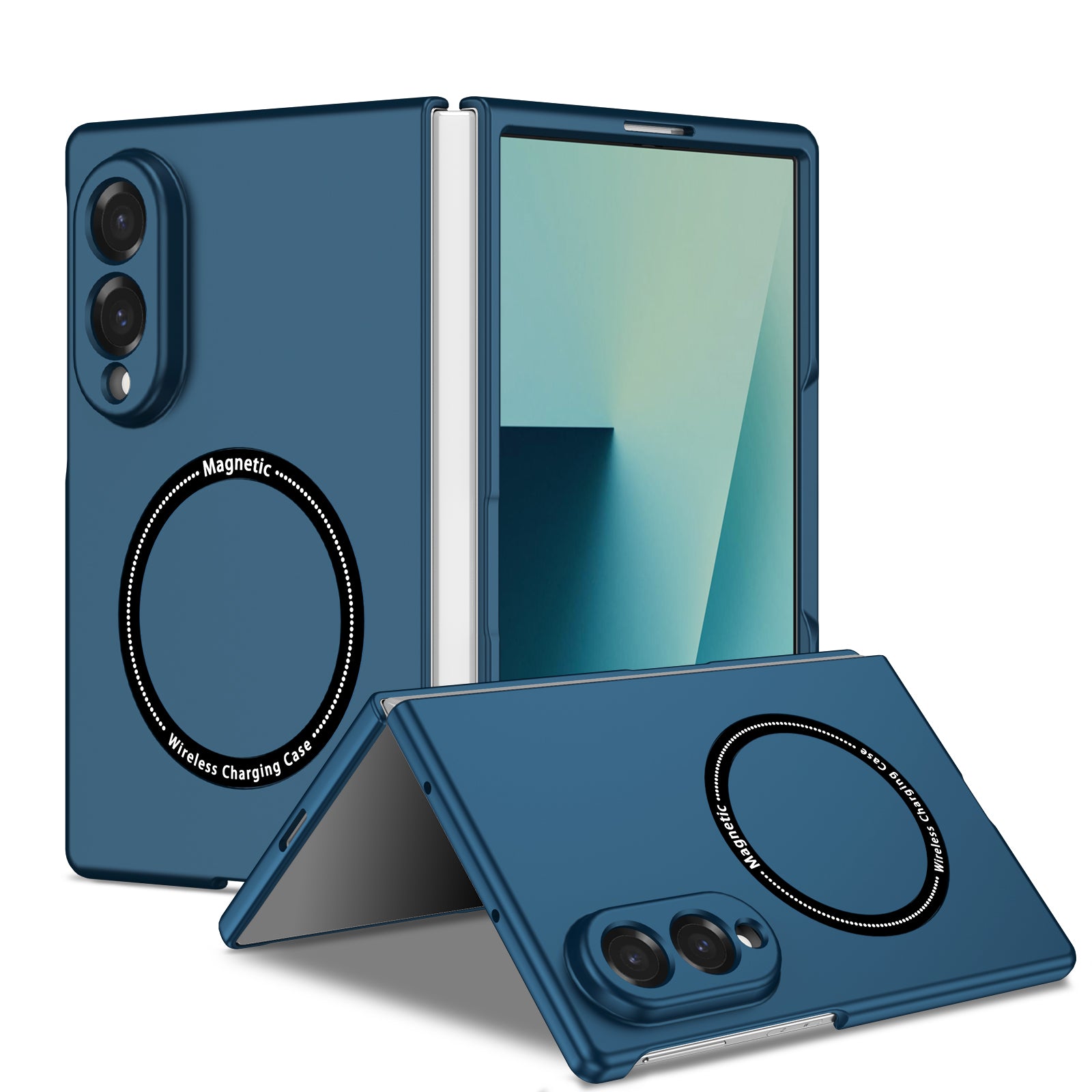 Ultramarinelife Frosted Magsafe Galaxy Z Fold8 Wide Case Anti-Fingerprint Blue Color