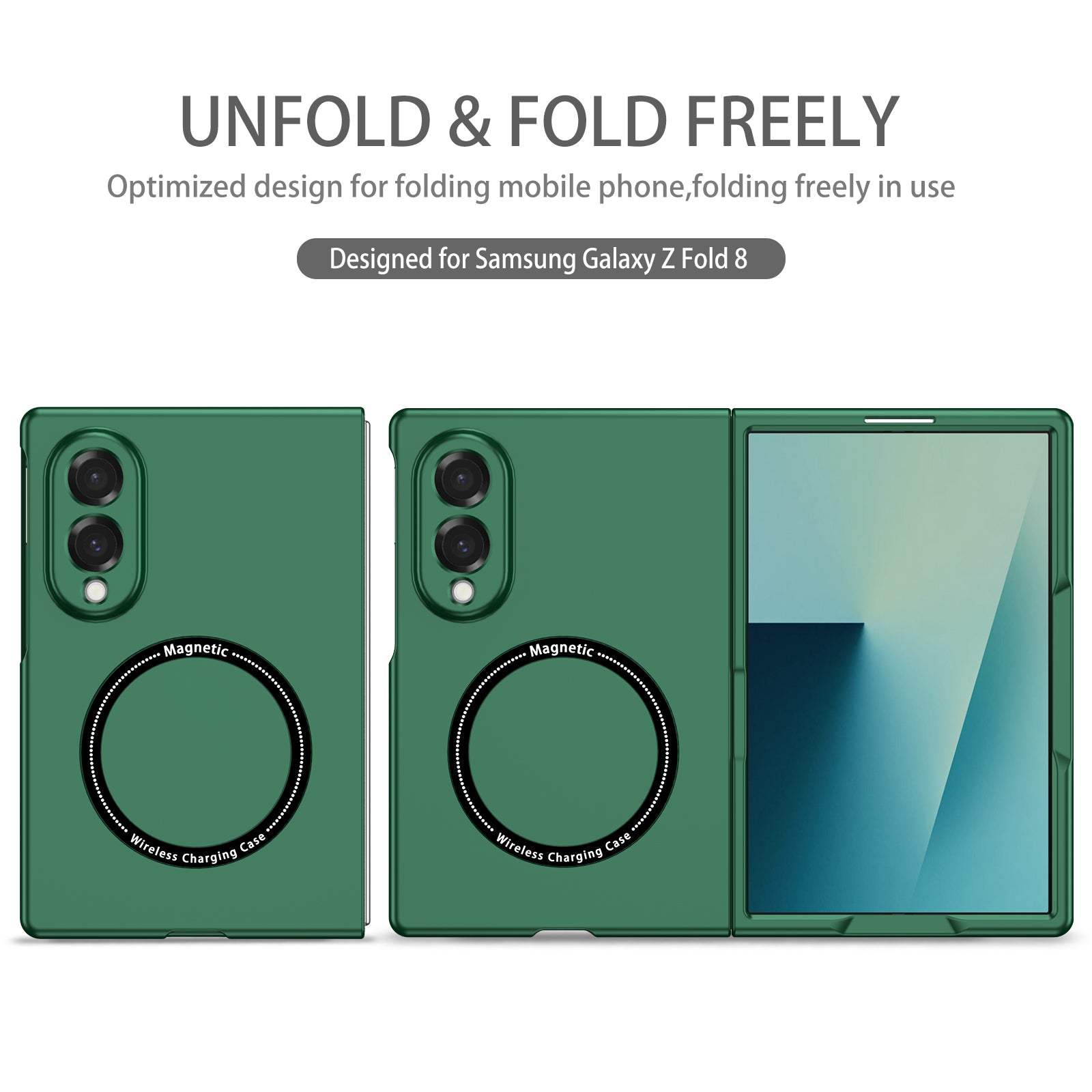 Ultramarinelife Frosted Magsafe Galaxy Z Fold8 Wide Case Anti-Fingerprint Fold Freely