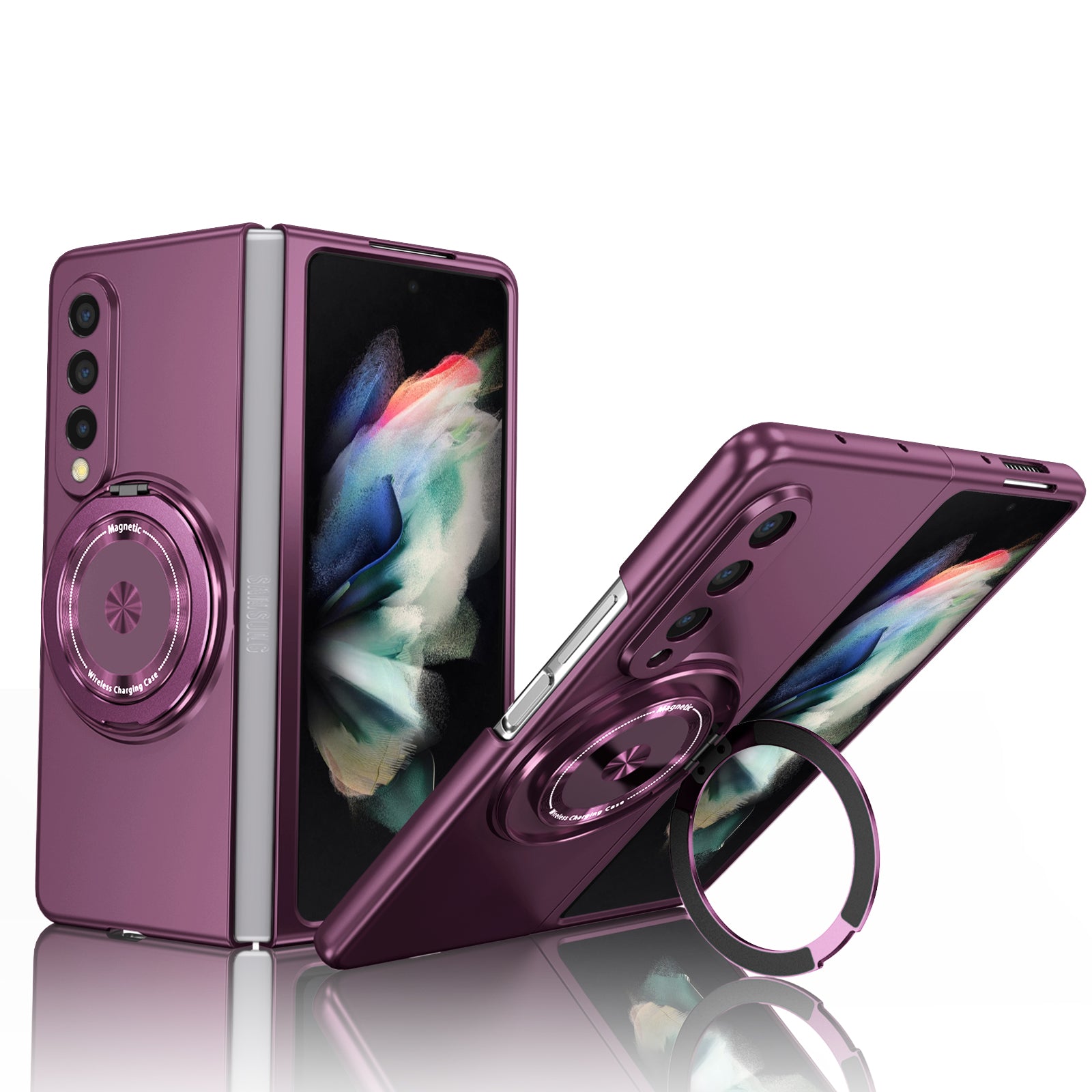 frosted-ring-stand-galaxy-z-fold3-wireless-charging-case_3