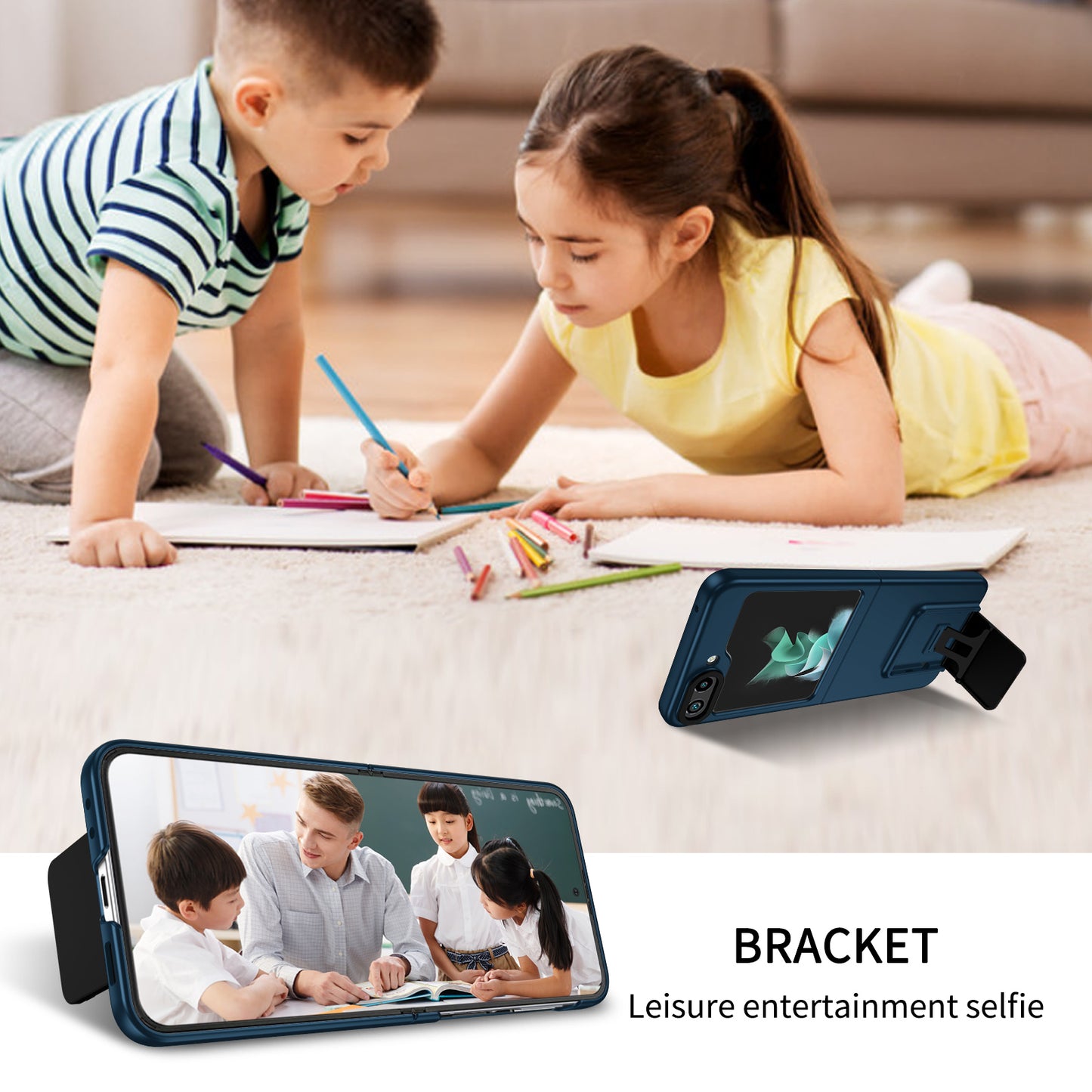 frosted-stereo-slip-stand-galaxy-z-flip5-case-dual-protection_7