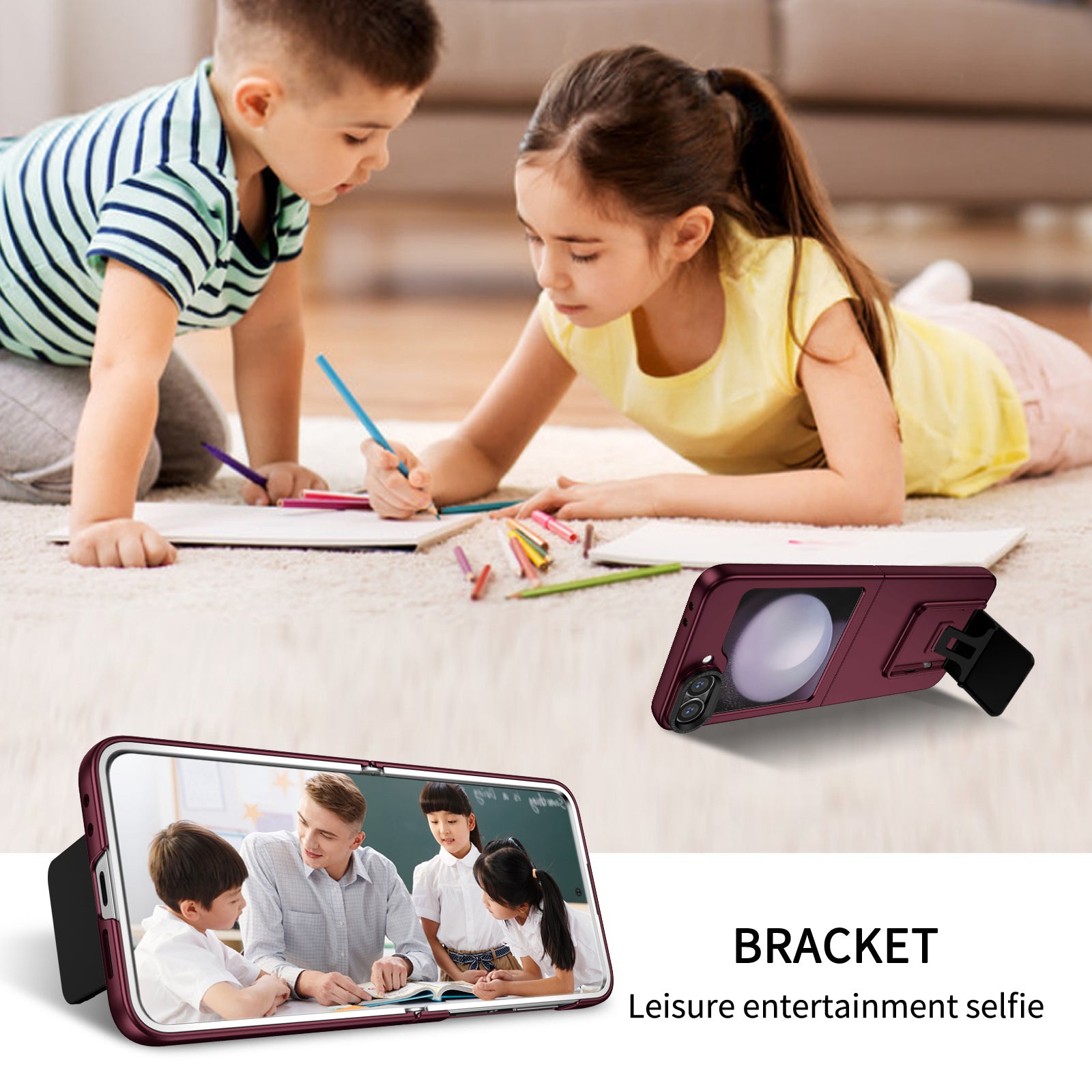 frosted-stereo-slip-stand-galaxy-z-flip6-case-dual-protection_7