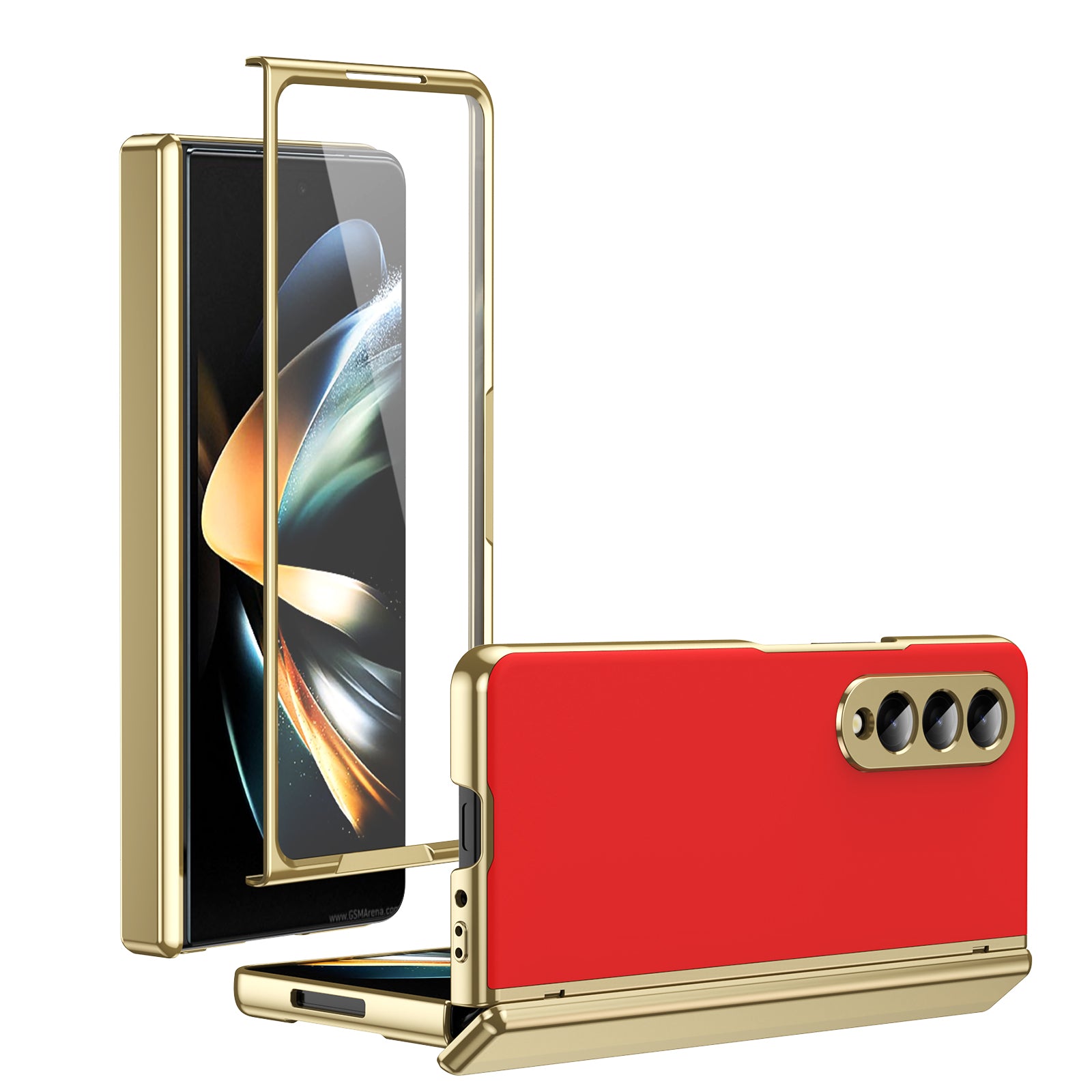 AG Frosted Galaxy Z Fold7 Case: Vacuum-plated matte PC cover with built-in front tempered glass—no film needed. Features all-inclusive hinged protection & auto-rebound springs for drop/shock resistance. Anti-smudge, fingerprint-proof, and scratch-resistant. Available in Sky Blue, Black, Red, Gold, Blue & Purple. Slim, rugged, and built to save your screen and hinge.