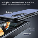 AG Frosted Galaxy Z Fold7 Case: Vacuum-plated matte PC cover with built-in front tempered glass—no film needed. Features all-inclusive hinged protection & auto-rebound springs for drop/shock resistance. Anti-smudge, fingerprint-proof, and scratch-resistant. Available in Sky Blue, Black, Red, Gold, Blue & Purple. Slim, rugged, and built to save your screen and hinge.