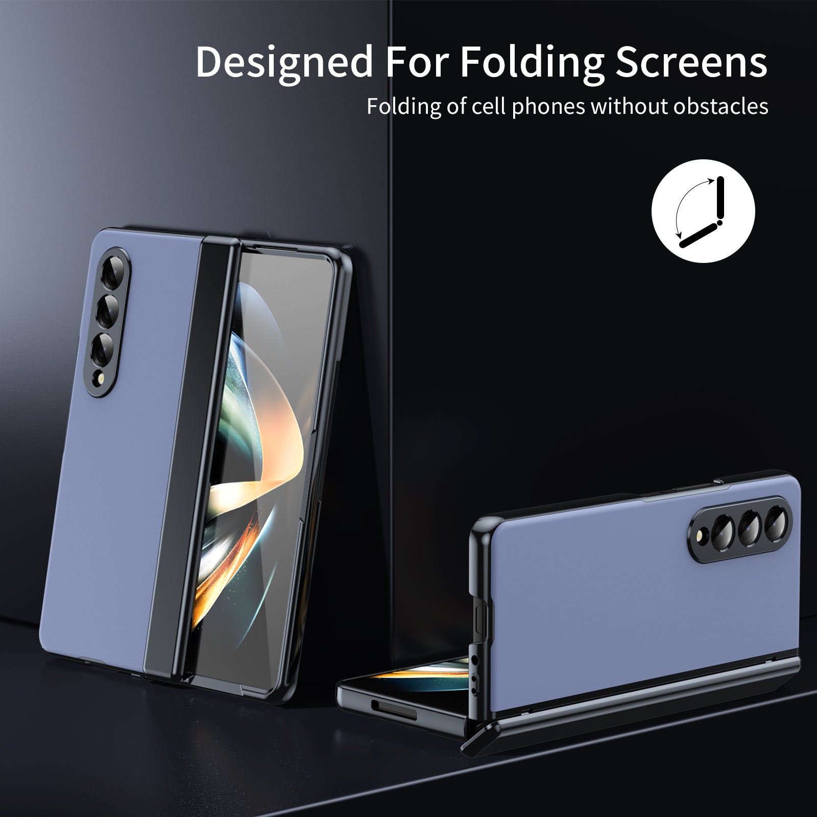 AG Frosted Galaxy Z Fold7 Case: Vacuum-plated matte PC cover with built-in front tempered glass—no film needed. Features all-inclusive hinged protection & auto-rebound springs for drop/shock resistance. Anti-smudge, fingerprint-proof, and scratch-resistant. Available in Sky Blue, Black, Red, Gold, Blue & Purple. Slim, rugged, and built to save your screen and hinge.