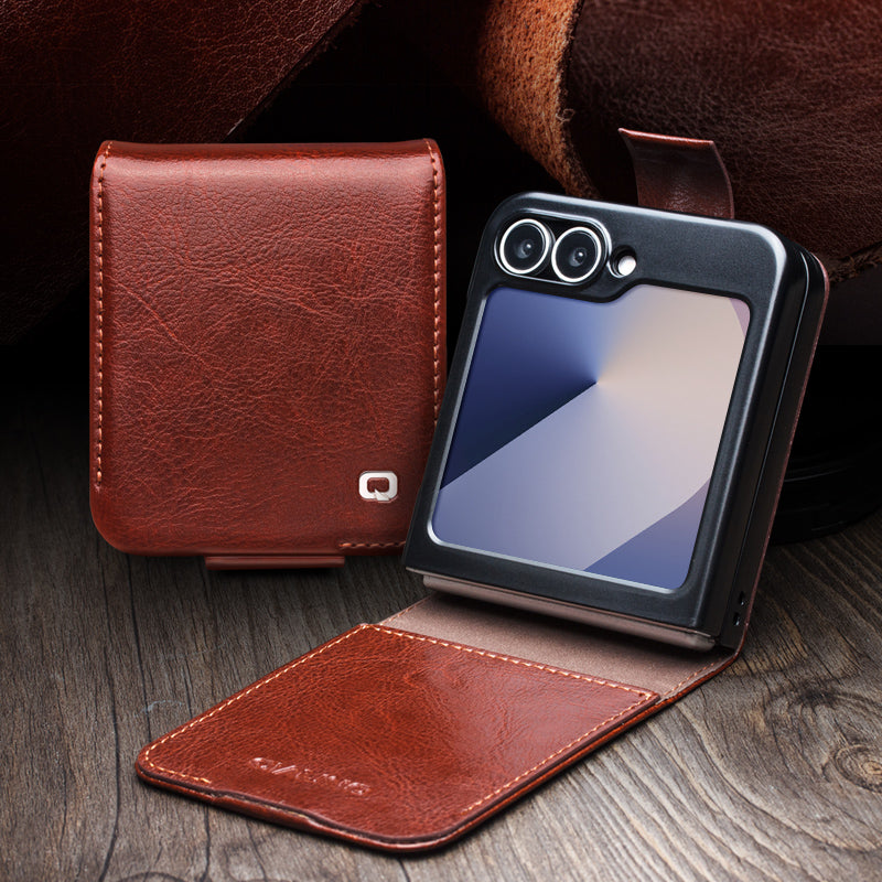 handmade-business-wallet-stand-galaxy-z-flip6-genuine-leather-case_1