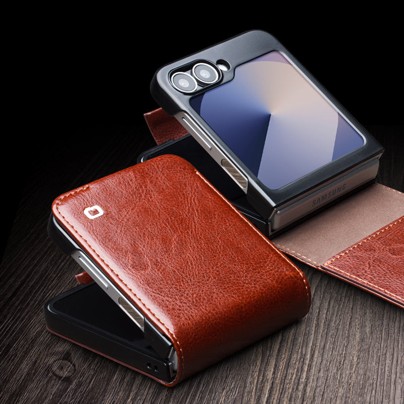 handmade-business-wallet-stand-galaxy-z-flip6-genuine-leather-case_2