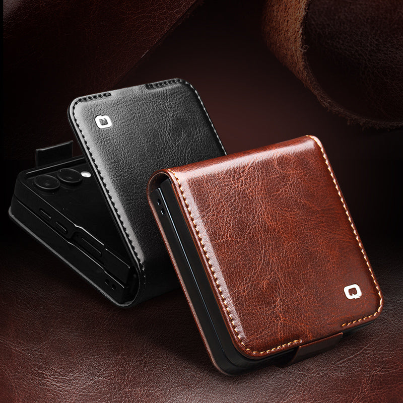 handmade-business-wallet-stand-galaxy-z-flip7-genuine-leather-case_1