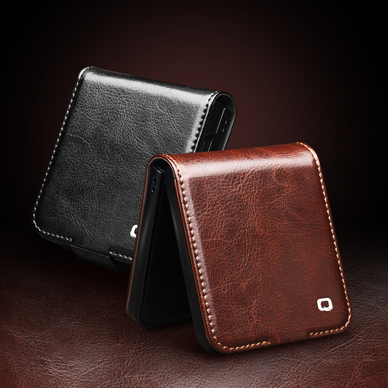 handmade-business-wallet-stand-galaxy-z-flip7-genuine-leather-case_2