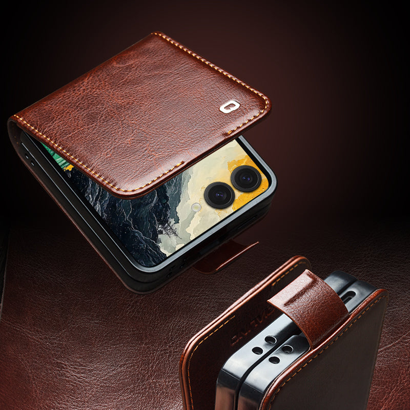handmade-business-wallet-stand-galaxy-z-flip7-genuine-leather-case_3