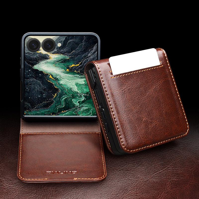 handmade-business-wallet-stand-galaxy-z-flip7-genuine-leather-case_5