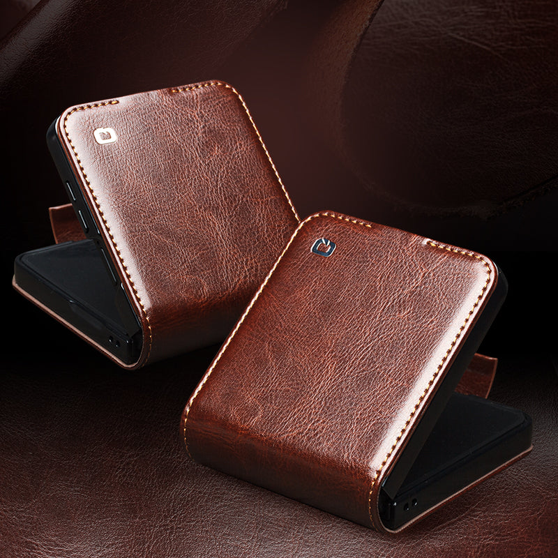 handmade-business-wallet-stand-galaxy-z-flip7-genuine-leather-case_7