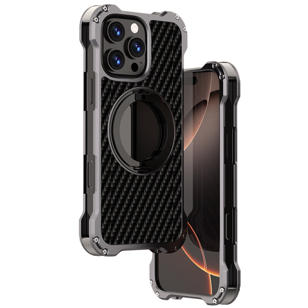 hollow-carbon-fiber-magnetic-ring-stand-iphone-16-pro-max-metal-case-1