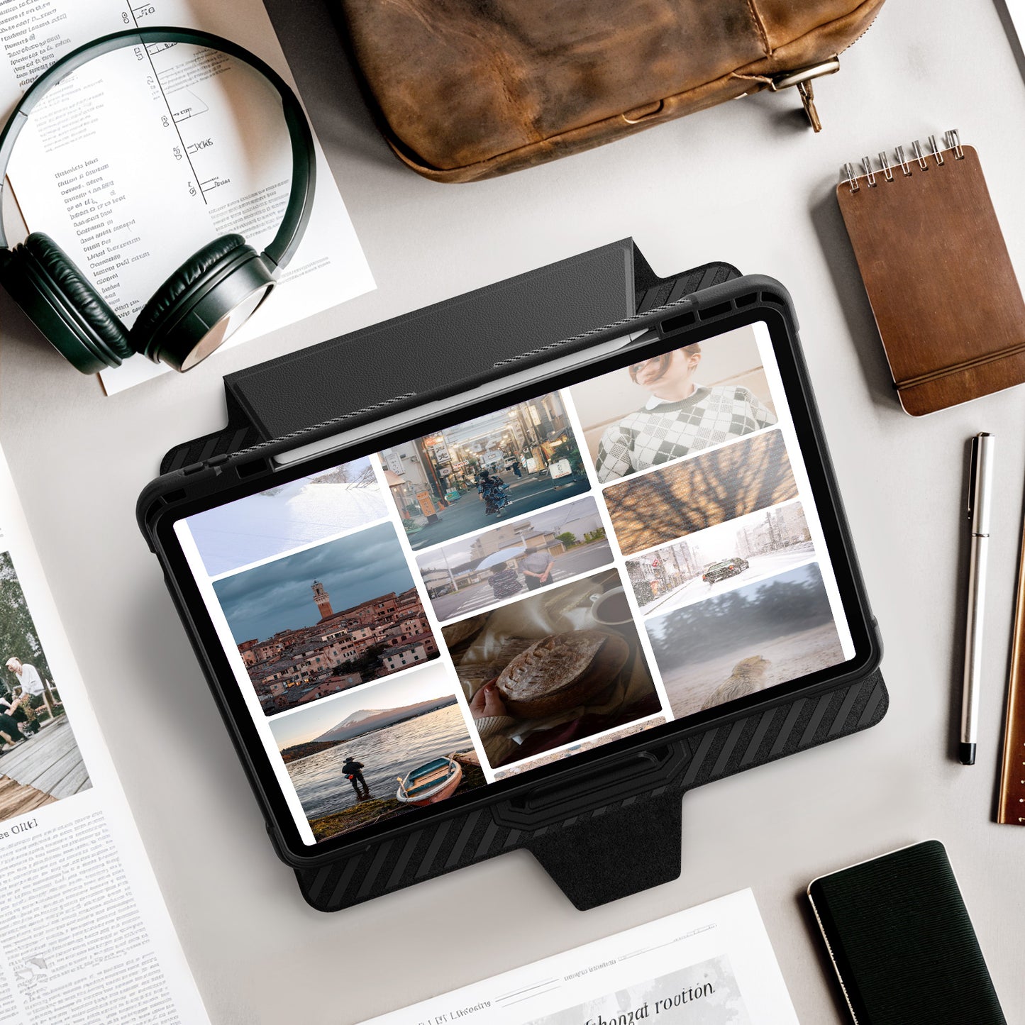 honeycomb-magnetic-rotating-stand-ipad-air-13-2024-leather-case_11