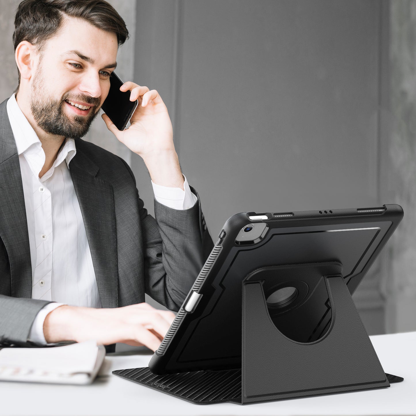 honeycomb-magnetic-rotating-stand-ipad-air-13-2025-leather-case_6