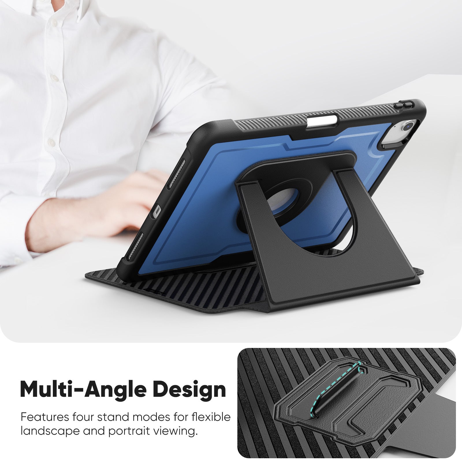 honeycomb-magnetic-rotating-stand-ipad-air-5-leather-case_4