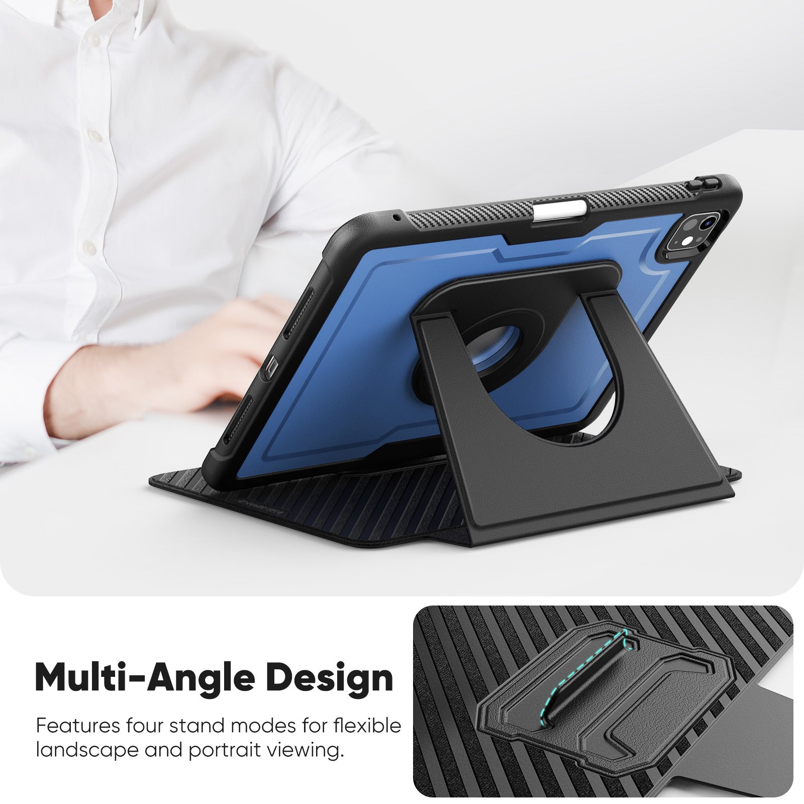 honeycomb-magnetic-rotating-stand-ipad-pro-11-2022-leather-case_4