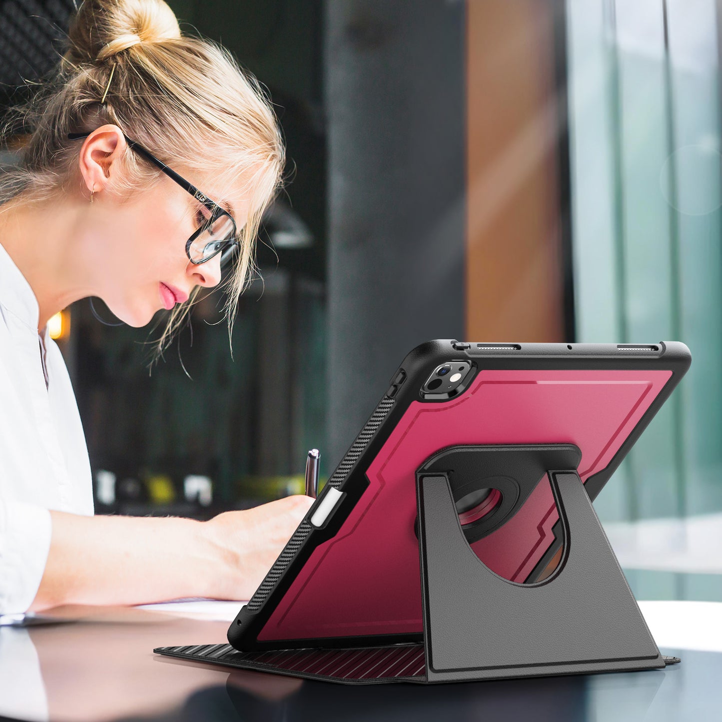 honeycomb-magnetic-rotating-stand-ipad-pro-12-9-2020-leather-case_6