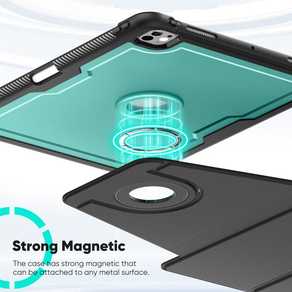 honeycomb-magnetic-rotating-stand-ipad-pro-13-2024-leather-case_4