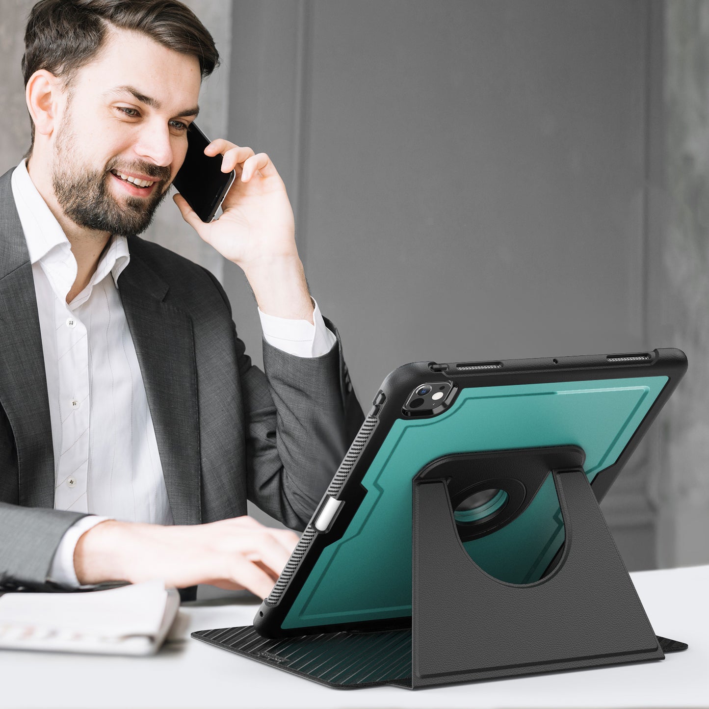 honeycomb-magnetic-rotating-stand-ipad-pro-13-2024-leather-case_6