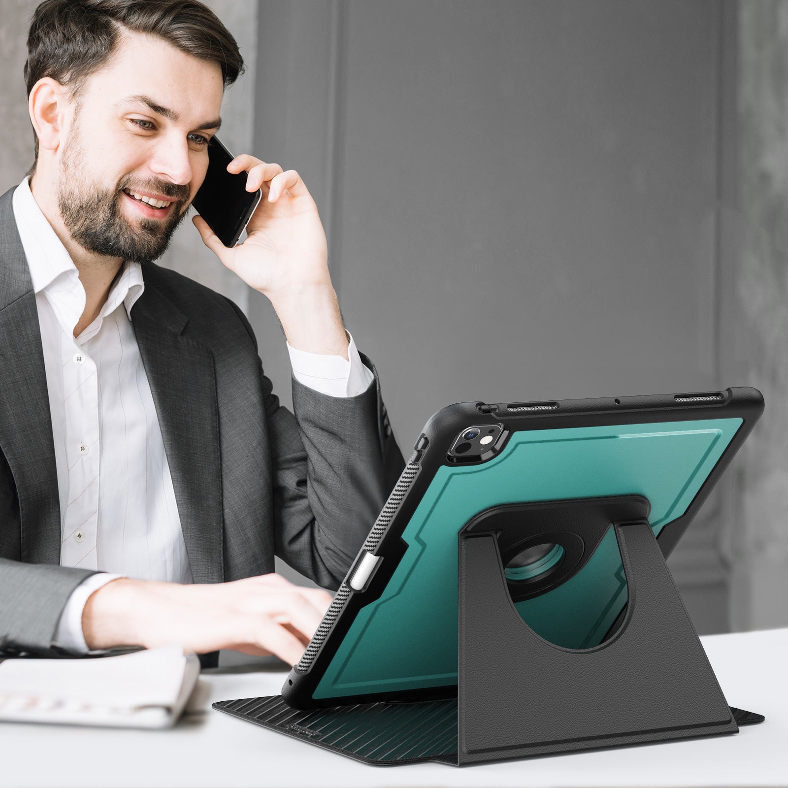 honeycomb-magnetic-rotating-stand-ipad-pro-13-2024-leather-case_6