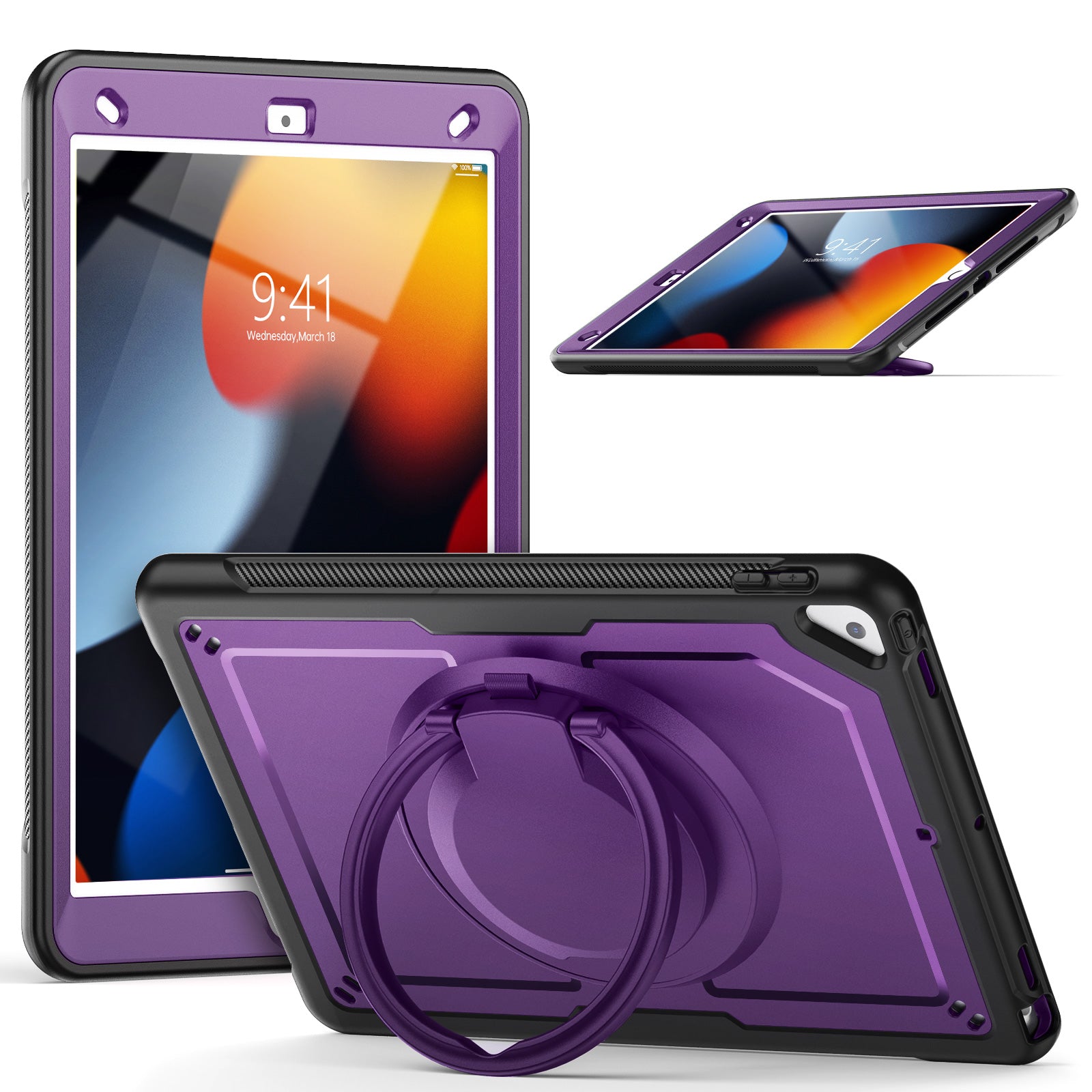 honeycomb-rotating-hand-grip-ipad-9-case-full-protection_8