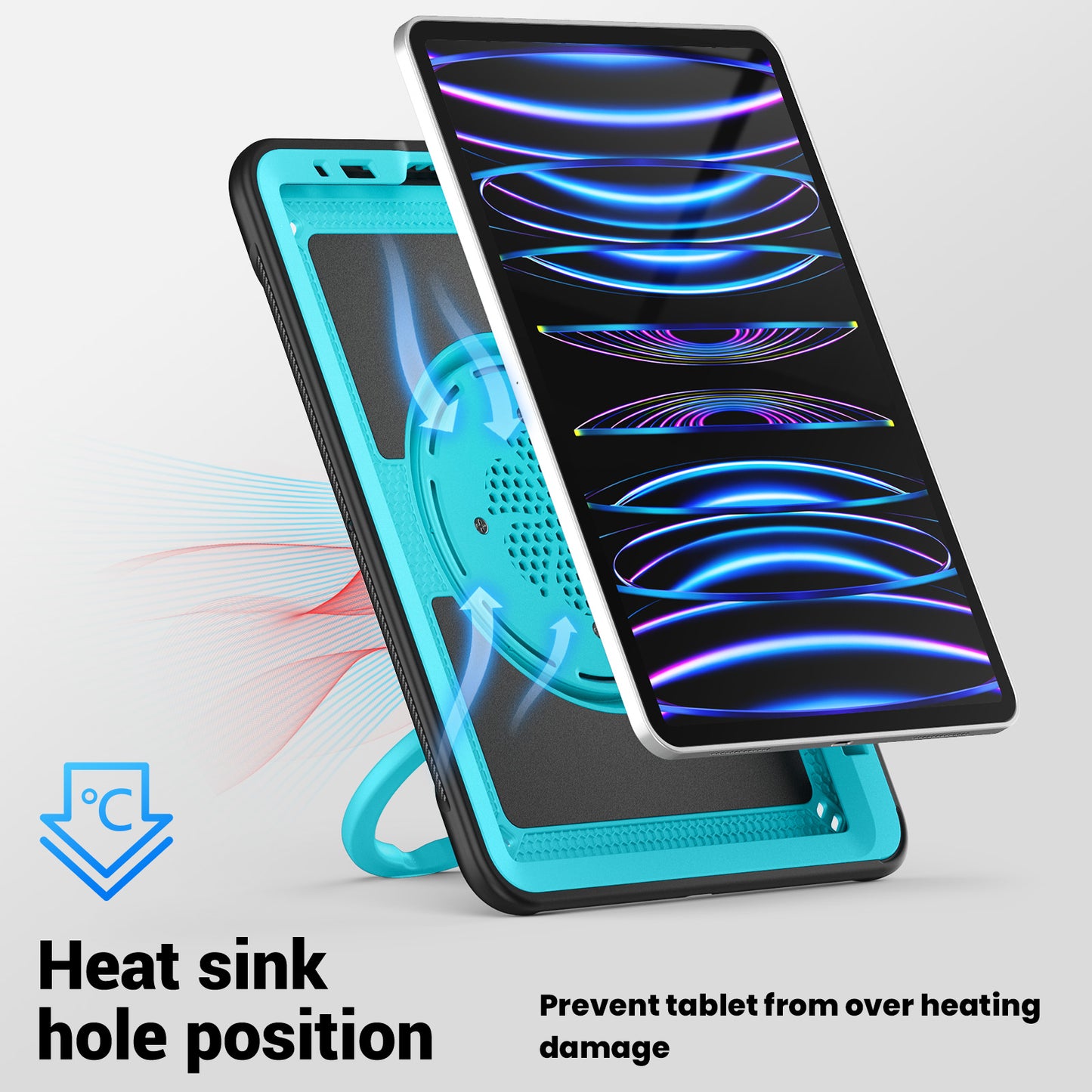 honeycomb-rotating-hand-grip-ipad-air-4-case-full-protection_4