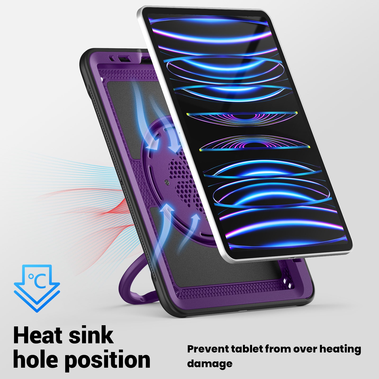 honeycomb-rotating-hand-grip-ipad-air-5-case-full-protection-4