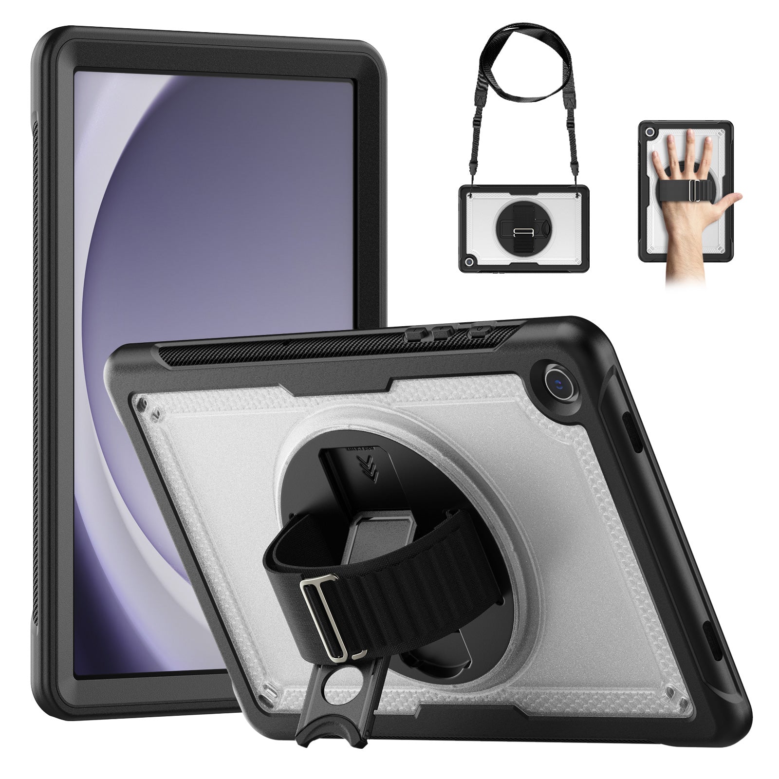 honeycomb-rotating-stand-galaxy-tab-a9-plus-case-with-hand-strap_2