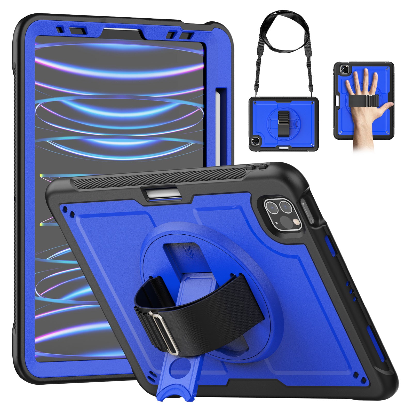 honeycomb-rotating-stand-ipad-pro-11-2020-case-with-hand-strap_2