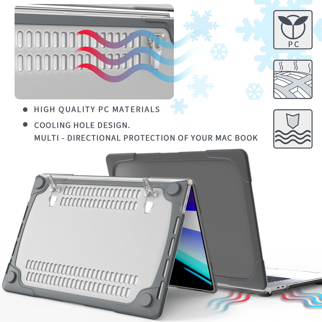 Hybrid Frosted MacBook Pro 14" Cover 2024 Dual-Layer Full Protection