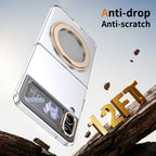 Ultramarinelife Ice Cooling Galaxy Z Flip3 Case 360 Swivel Magnet Ring Stand Anti-drop 12FT