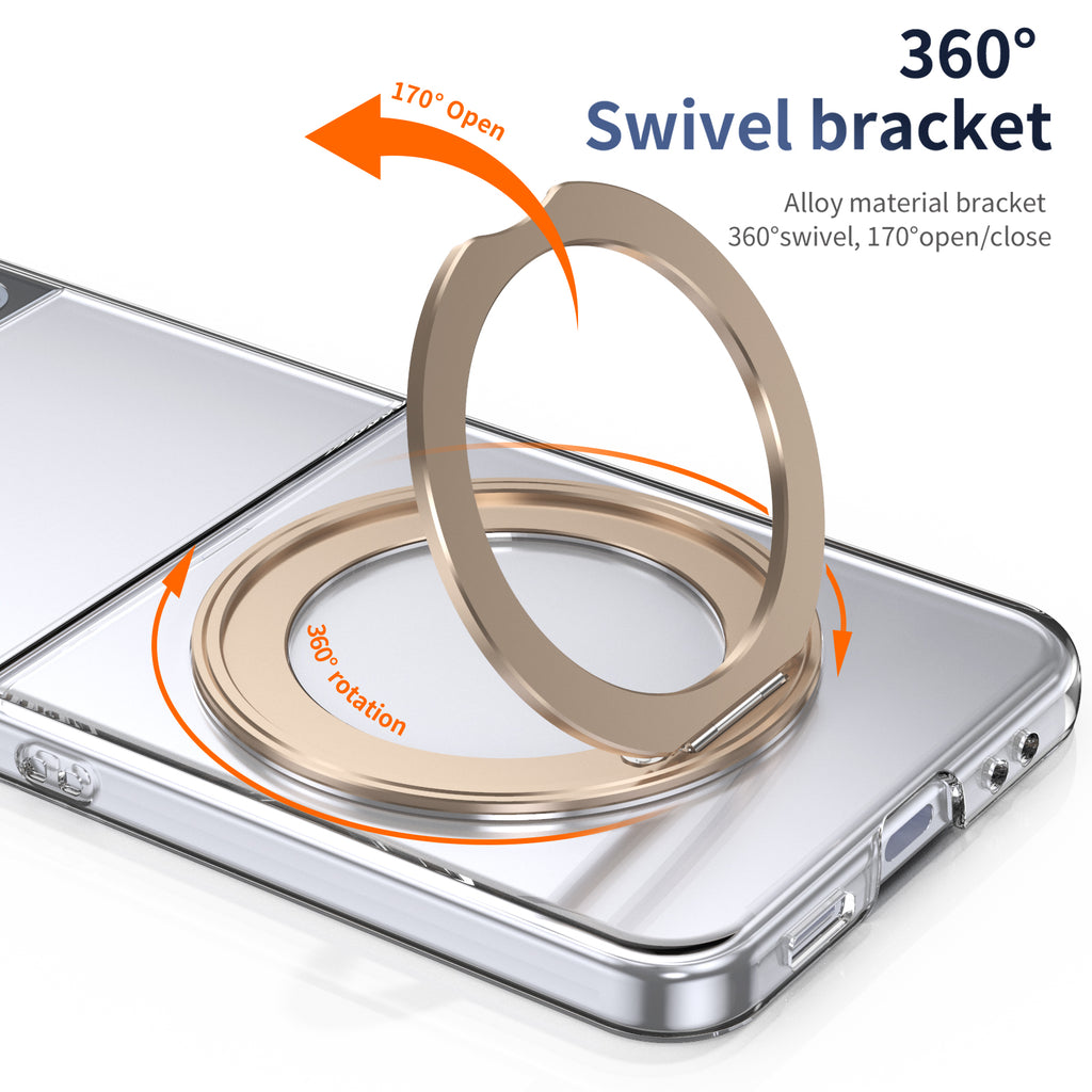 Ultramarinelife Ice Cooling Galaxy Z Flip3 Case 360 Swivel Magnet Ring Stand Alloy