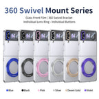 Ultramarinelife Ice Cooling Galaxy Z Flip4 Case 360 Swivel Magnet Ring Stand 7 Color Available