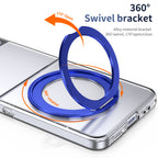 Ultramarinelife Ice Cooling Galaxy Z Flip4 Case 360 Swivel Magnet Ring Stand Alloy Foldable
