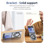 Ultramarinelife Ice Cooling Galaxy Z Flip5 Case 360 Swivel Magnet Ring Stand Horizontal and Vertical 